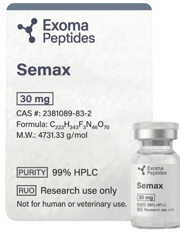 Semax 30 mg — vial liofilizado de investigación, EXOMA Peptides México