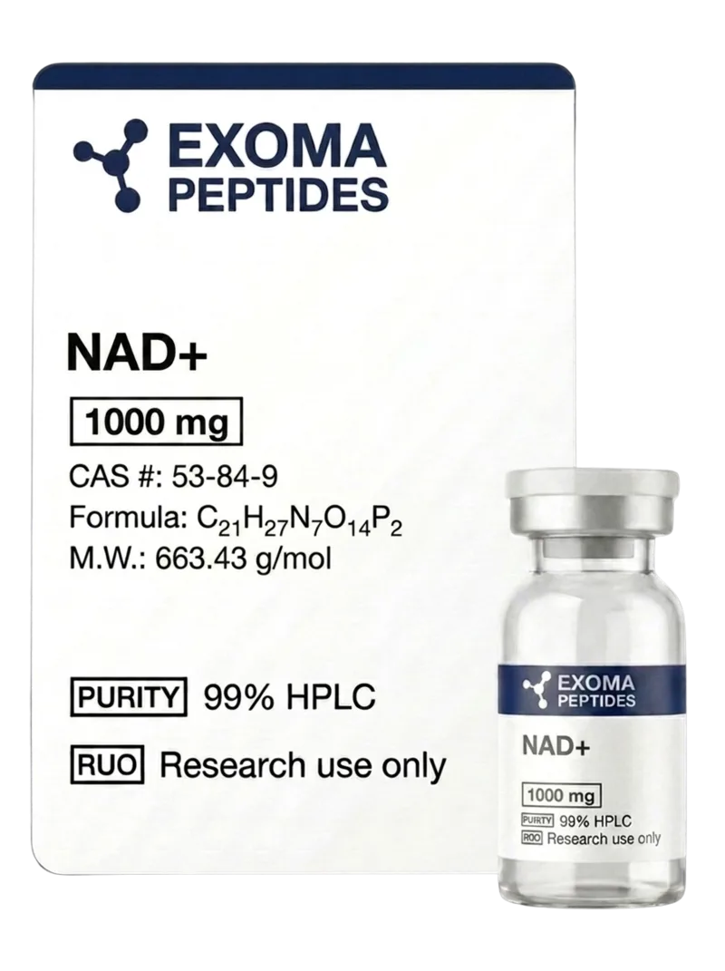 NAD+ 1000 mg — vial liofilizado de investigación, EXOMA Peptides México
